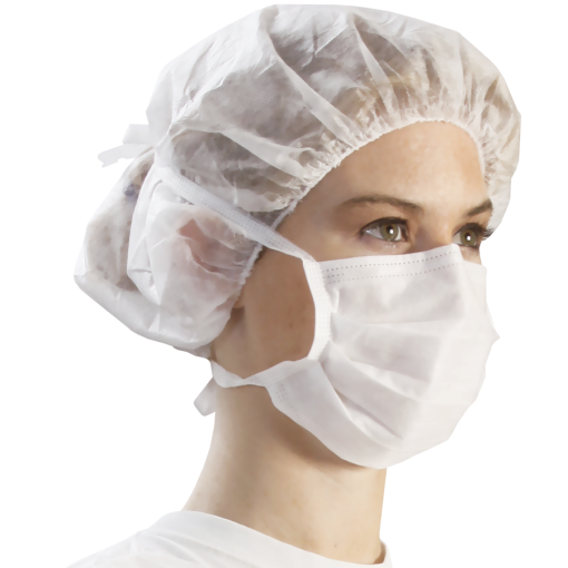Mascarilla Plana Descartable con Tiras - Display