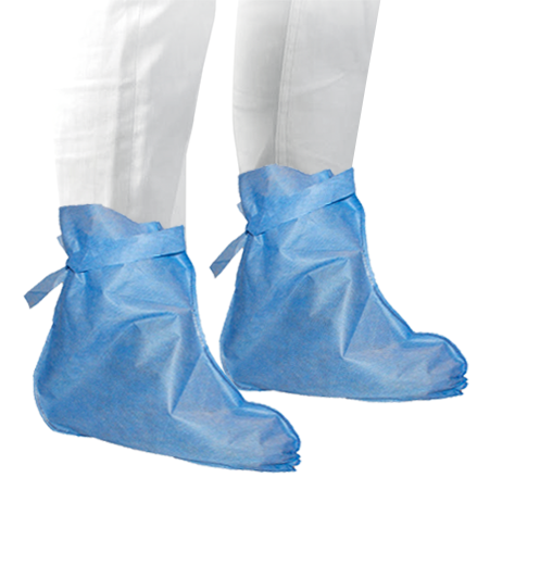 BOTAS DESCARTABLES CON LAZOS SMS 40 G/M2 R&G X 50 UND