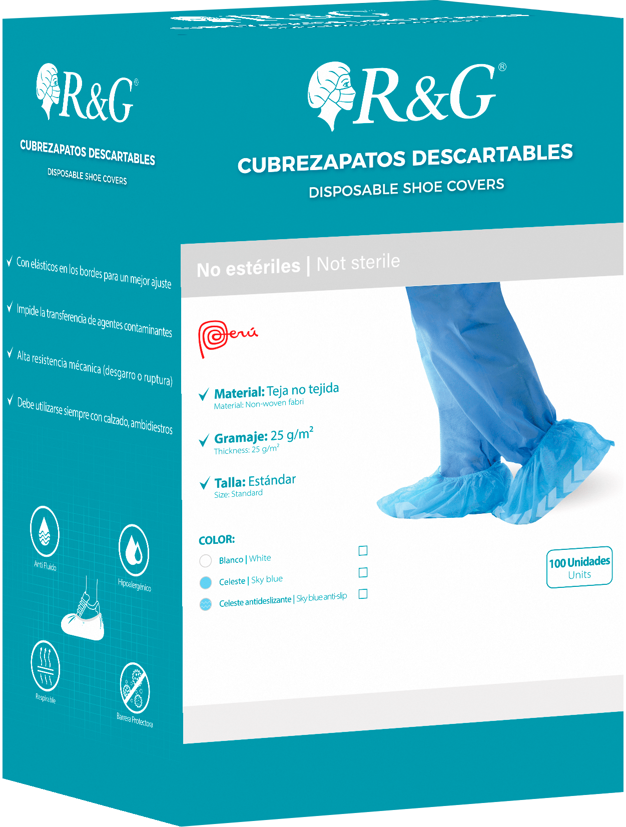 Cubrezapatos Descartables 25 g/m2 x 100 und - Imagen 2